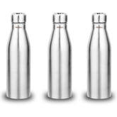 Montavo by FnS Bliss Stainless Steel Water Bottle Set of 3 (Capacity 750 ml)